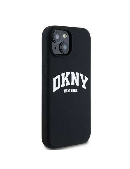 Coque DKNY pour IPHONE 14 compatible avec MagSafe DKHMP14SSNYACH (DKNY HC MagSafe Silicone W/White Arch Logo) noir