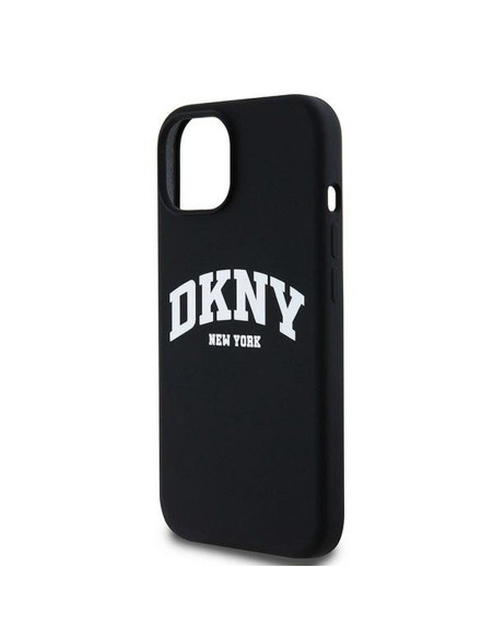 Coque DKNY pour IPHONE 14 compatible avec MagSafe DKHMP14SSNYACH (DKNY HC MagSafe Silicone W/White Arch Logo) noir