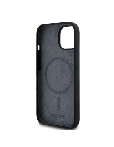 Coque DKNY pour IPHONE 14 compatible avec MagSafe DKHMP14SSNYACH (DKNY HC MagSafe Silicone W/White Arch Logo) noir
