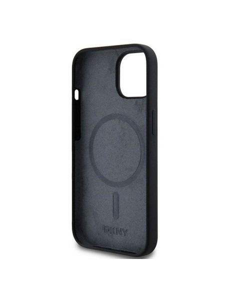 Coque DKNY pour IPHONE 14 compatible avec MagSafe DKHMP14SSNYACH (DKNY HC MagSafe Silicone W/White Arch Logo) noir