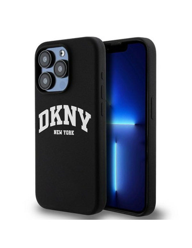 Coque DKNY pour IPHONE 14 Pro compatible avec MagSafe DKHMP14LSNYACH (DKNY HC MagSafe Silicone W/White Arch Logo) noir