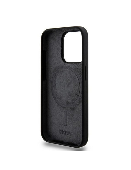 Coque DKNY pour IPHONE 14 Pro compatible avec MagSafe DKHMP14LSNYACH (DKNY HC MagSafe Silicone W/White Arch Logo) noir