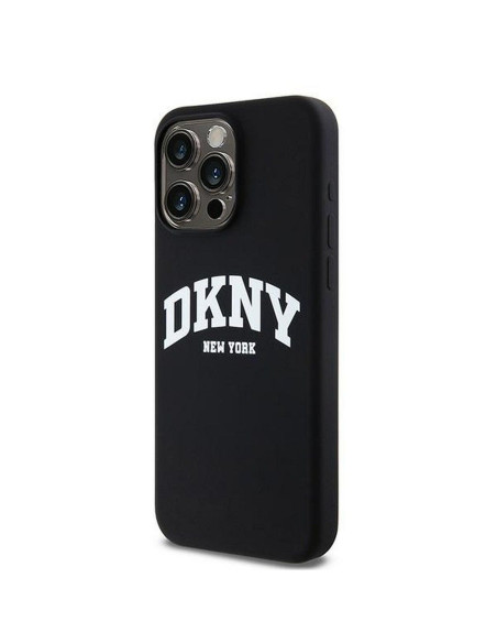 Coque DKNY pour IPHONE 14 Pro Max compatible avec MagSafe DKHMP14XSNYACH (DKNY HC MagSafe Silicone W/White Arch Logo) noir