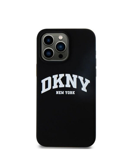 Coque DKNY pour IPHONE 14 Pro Max compatible avec MagSafe DKHMP14XSNYACH (DKNY HC MagSafe Silicone W/White Arch Logo) noir