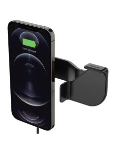 SPIGEN ITT90W Onetap Magnetic Magsafe Screen Car Mount Wireless Charger for TESLA MODEL 3 / Y / X / S noir 2