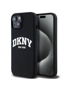 Coque DKNY pour IPHONE 15 compatible avec MagSafe DKHMP15SSNYACH (DKNY HC MagSafe Silicone W/White Arch Logo) noir