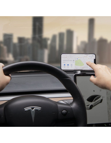 SPIGEN ITT90W Onetap Magnetic Magsafe Screen Car Mount Wireless Charger for TESLA MODEL 3 / Y / X / S noir