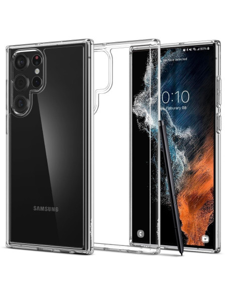 Coque SPIGEN Ultra Hybrid pour SAMSUNG S22 ULTRA transparent