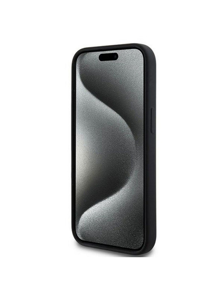 Coque DKNY pour IPHONE 15 compatible avec MagSafe DKHMP15SSNYACH (DKNY HC MagSafe Silicone W/White Arch Logo) noir