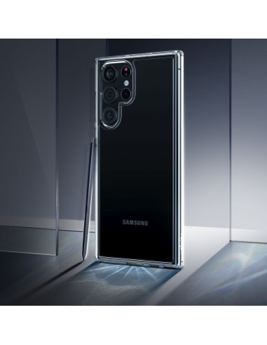 Coque SPIGEN Ultra Hybrid pour SAMSUNG S22 ULTRA transparent