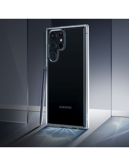 Coque SPIGEN Ultra Hybrid pour SAMSUNG S22 ULTRA transparent