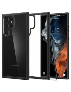 Coque SPIGEN Ultra Hybrid pour SAMSUNG S22 ULTRA matte black