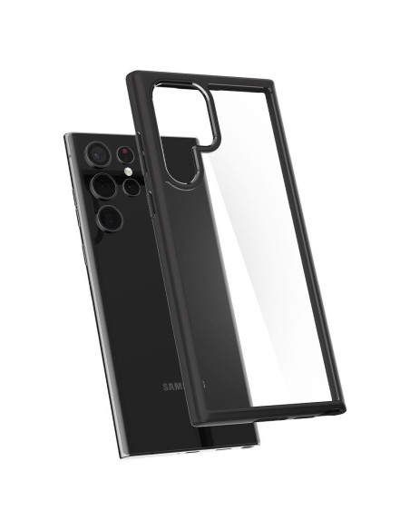 Coque SPIGEN Ultra Hybrid pour SAMSUNG S22 ULTRA matte black