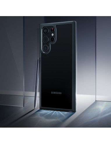 Coque SPIGEN Ultra Hybrid pour SAMSUNG S22 ULTRA matte black