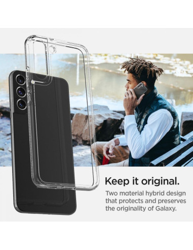 Coque SPIGEN Ultra Hybrid pour SAMSUNG S22 transparent