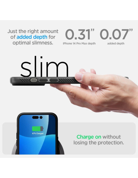 SPIGEN Liquid Air Coque pour IPHONE 14 PRO MAX noir mat