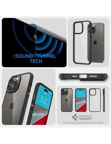 SPIGEN Ultra Hybrid Coque pour IPHONE 14 PRO MAX noir mat