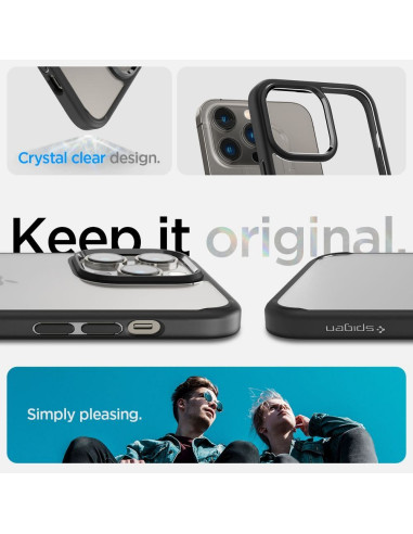SPIGEN Ultra Hybrid Coque pour IPHONE 14 PRO noir mat