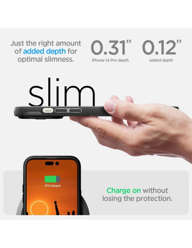 SPIGEN Optik Armor MAG Coque pour IPHONE 14 PRO noir