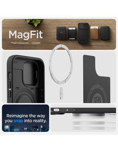 SPIGEN Optik Armor MAG Coque pour IPHONE 14 PRO noir
