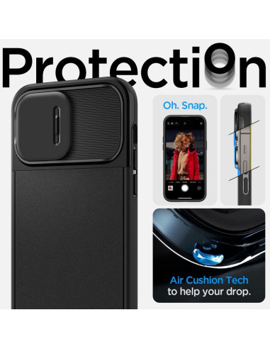 SPIGEN Optik Armor MAG Coque pour IPHONE 14 PRO noir