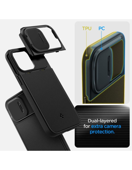SPIGEN Optik Armor MAG Coque pour IPHONE 14 PRO noir
