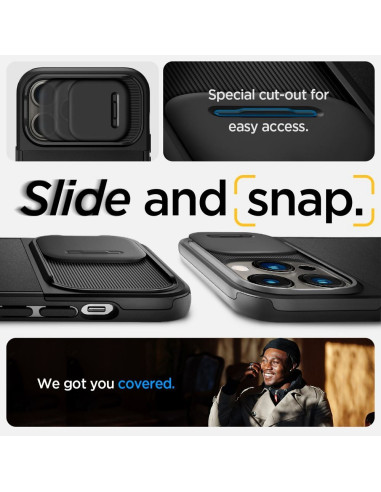 SPIGEN Optik Armor MAG Coque pour IPHONE 14 PRO noir