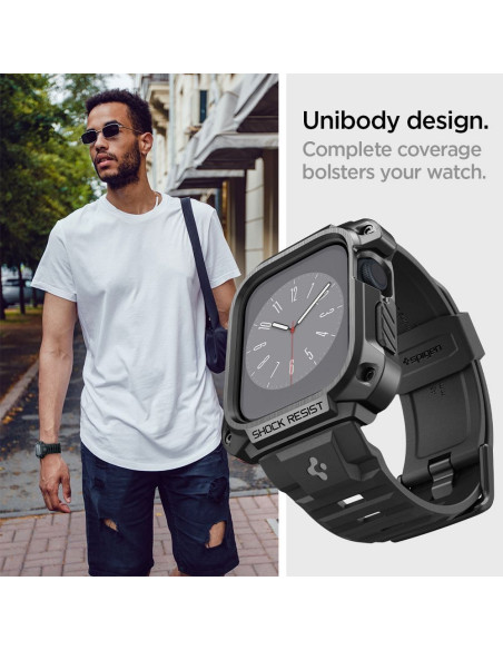 SPIGEN Tough Armor ”PRO” case for APPLE Watch 7 / 8 / 9 (45 mm) metal black