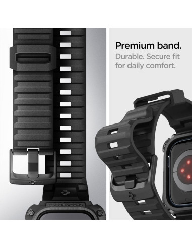 SPIGEN Tough Armor ”PRO” case for APPLE Watch 7 / 8 / 9 (45 mm) metal black
