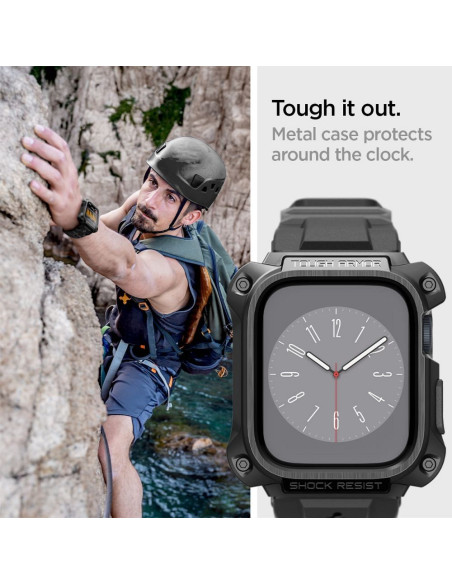 SPIGEN Tough Armor ”PRO” case for APPLE Watch 7 / 8 / 9 (45 mm) metal black