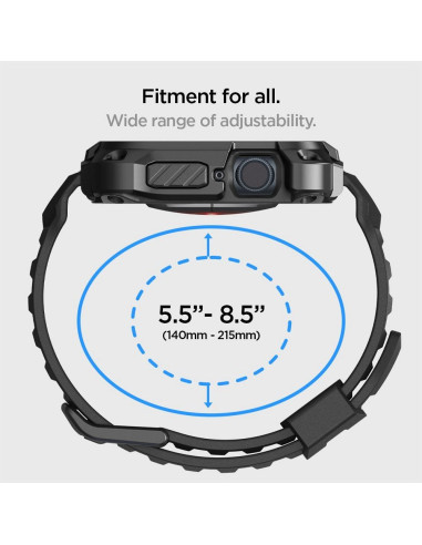 SPIGEN Tough Armor ”PRO” case for APPLE Watch 7 / 8 / 9 (45 mm) metal black