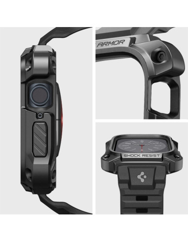 SPIGEN Tough Armor ”PRO” case for APPLE Watch 7 / 8 / 9 (45 mm) metal black