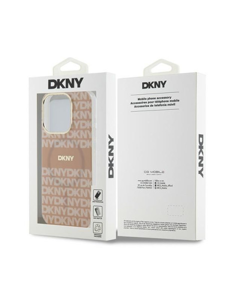 Coque DKNY pour IPHONE 13 Pro compatible avec MagSafe DKHMP13LHRHSEP (DKNY HC MagSafe PC TPU Repeat Texture Pattern W/ Stripe) r