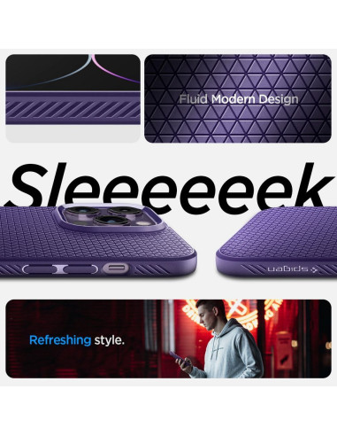 SPIGEN Liquid Air Coque pour IPHONE 14 PRO MAX deep purple
