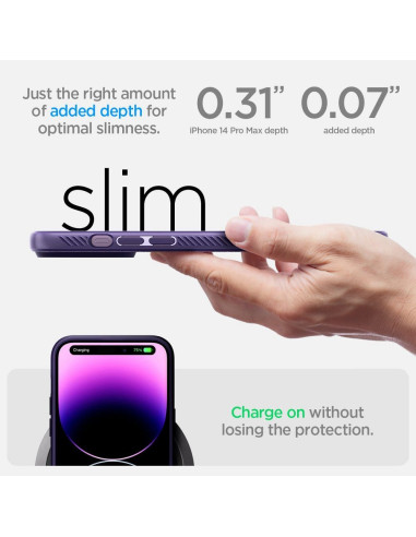 SPIGEN Liquid Air Coque pour IPHONE 14 PRO MAX deep purple