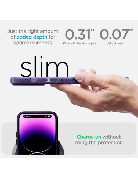 SPIGEN Liquid Air Coque pour IPHONE 14 PRO MAX deep purple