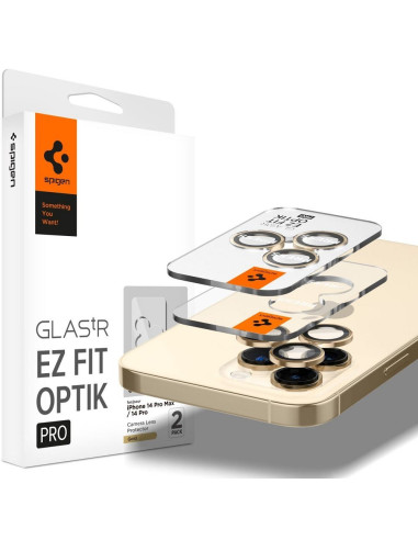 SPIGEN OPTIK.TR "EZ FIT" protecteur de caméra 2-pack pour IPHONE 14 PRO / 14 PRO MAX or