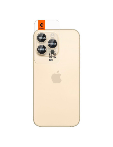 SPIGEN OPTIK.TR "EZ FIT" protecteur de caméra 2-pack pour IPHONE 14 PRO / 14 PRO MAX or