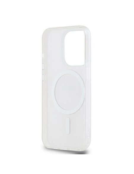 Coque DKNY pour IPHONE 13 Pro Max compatible avec MagSafe DKHMP13XHRHSEP (DKNY HC MagSafe PC TPU Repeat Texture Pattern W/ Strip