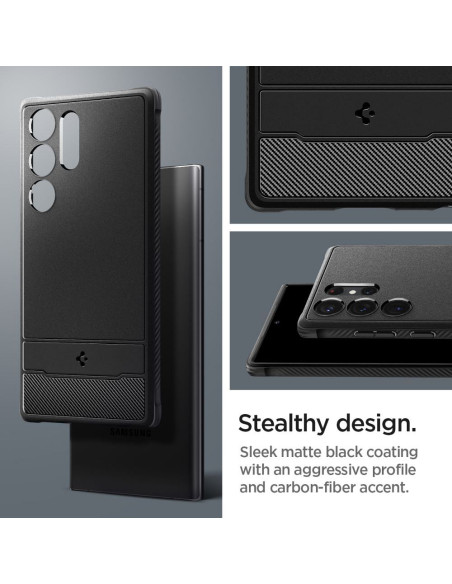 SPIGEN Coque Rugged Armor pour SAMSUNG S23 ULTRA noir mat