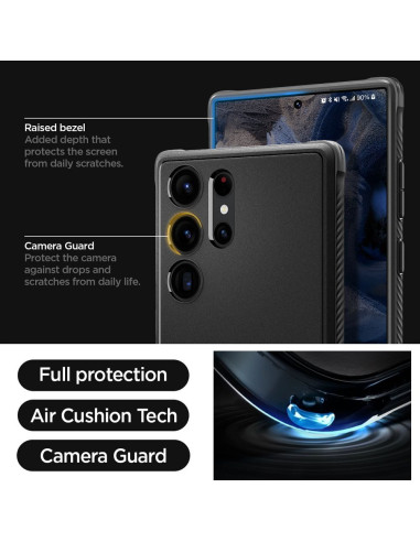 SPIGEN Coque Rugged Armor pour SAMSUNG S23 ULTRA noir mat