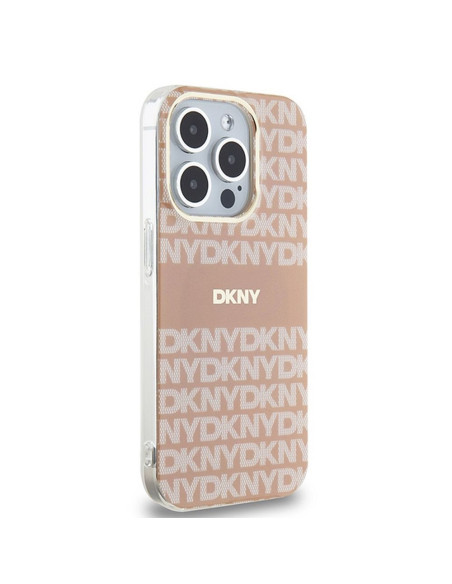 Coque DKNY pour IPHONE 14 Pro compatible avec MagSafe DKHMP14LHRHSEP (DKNY HC MagSafe PC TPU Repeat Texture Pattern W/ Stripe) r