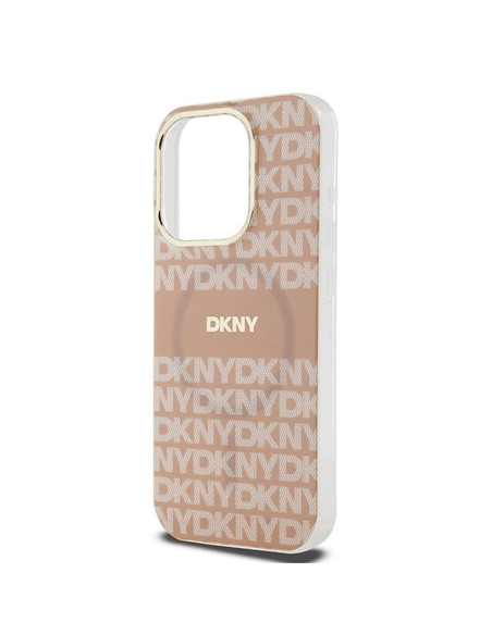 Coque DKNY pour IPHONE 14 Pro compatible avec MagSafe DKHMP14LHRHSEP (DKNY HC MagSafe PC TPU Repeat Texture Pattern W/ Stripe) r