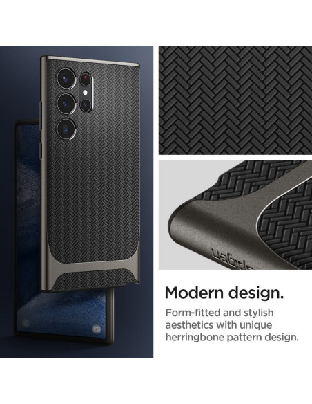SPIGEN Neo Hybrid Coque pour SAMSUNG S23 ULTRA gunmetal
