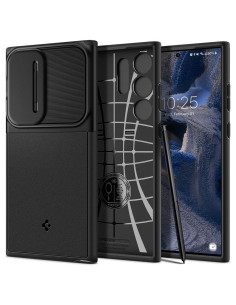 Coque SPIGEN Optik Armor pour SAMSUNG S23 ULTRA noir