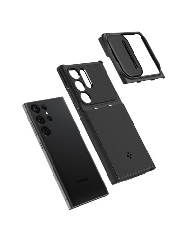 Coque SPIGEN Optik Armor pour SAMSUNG S23 ULTRA noir