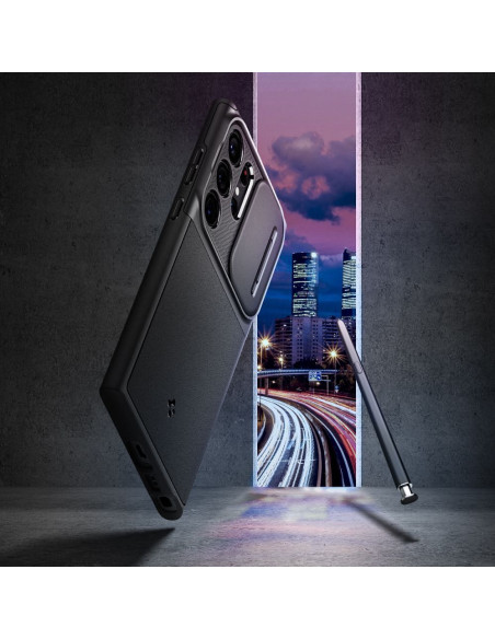 Coque SPIGEN Optik Armor pour SAMSUNG S23 ULTRA noir