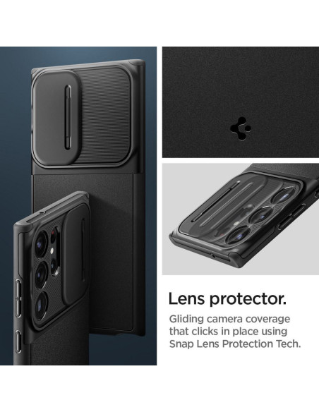 Coque SPIGEN Optik Armor pour SAMSUNG S23 ULTRA noir