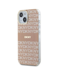 Coque DKNY pour IPHONE 15 Plus compatible avec MagSafe DKHMP15MHRHSEP (DKNY HC MagSafe PC TPU Repeat Texture Pattern W/ Stripe)  2