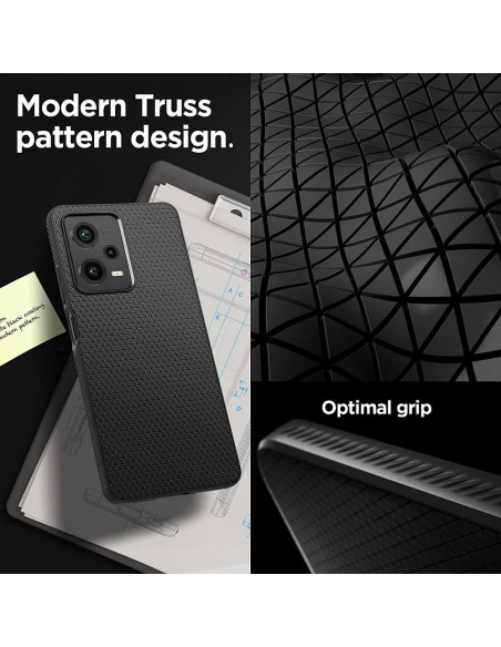 SPIGEN Liquid Air Coque pour XIAOMI Redmi Note 12 PRO 5G / POCO X5 PRO 5G noir mat